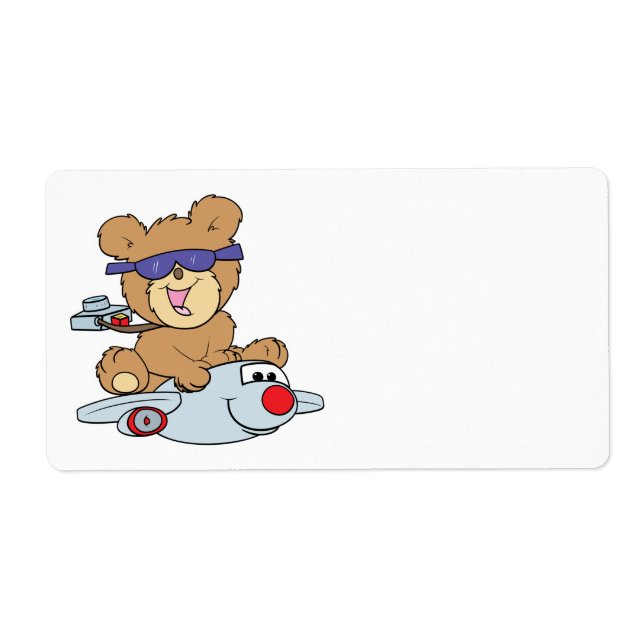 nalle på semester i flygplan fraktsedel (Framsidan)