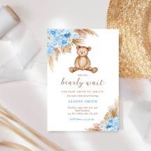 Nalle Pampas Grass Barly Wait Baby Shower