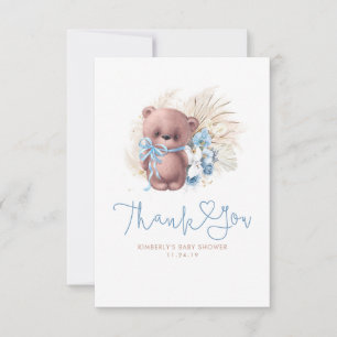 Nalle Pampas Grass Cute Tack Kort
