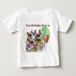 Nalle Party 1:a födelsedag och gåvor Tee Shirt