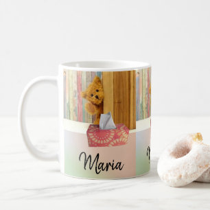 Nalle Pastel Rand Mugg