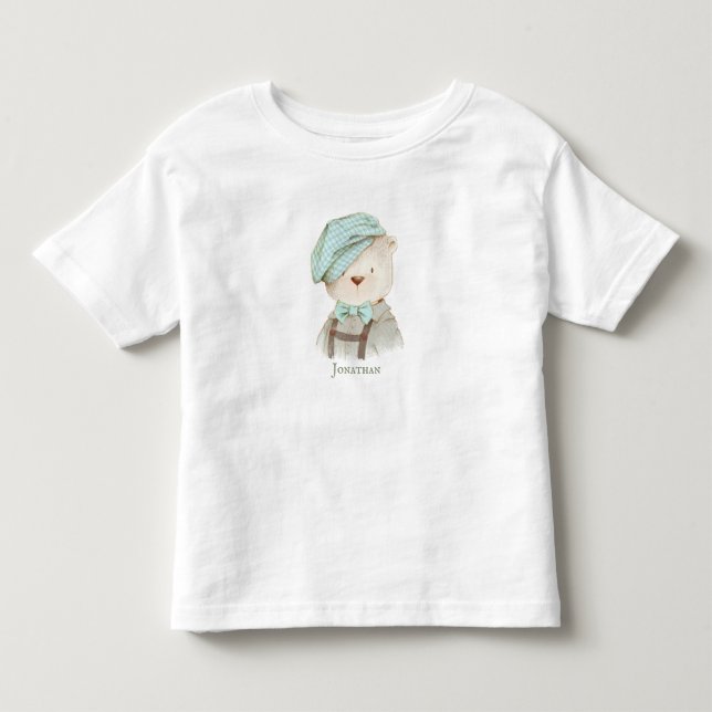 Nalle Personlig Namn T Shirt (Framsida)