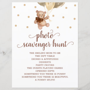 Nalle Photo Scavenger Hunt Baby Shower Game