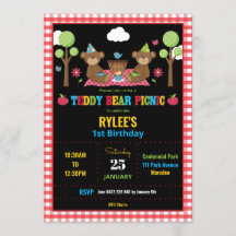 Nalle Picnic 1:a födelsedag Party Boy Girl