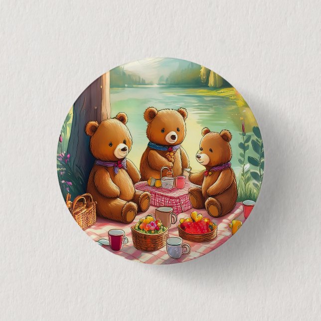 Nalle Picnic Knapp (Framsida)