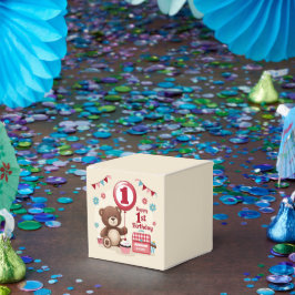 Nalle Picnic Lycklig 1:a födelsedag Papper plåt Presentaskar