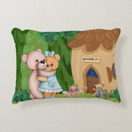 Nalle Picnic Village Personlig Prydnadskudde
