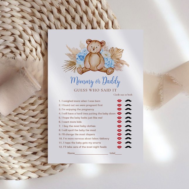 Nalle Pojke Mamma eller pappa Game (Skapare uppladdad)