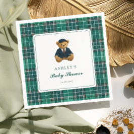 Nalle Preppy Boy Baby Shower Pappersservett
