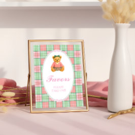 Nalle Preppy Girl Baby Shower-favoriter Poster
