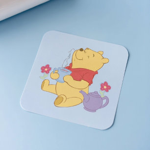 Nalle Puh Fyrkantigt Klistermärke