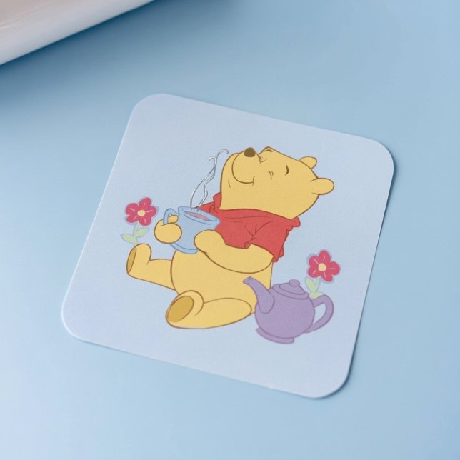 Nalle Puh Fyrkantigt Klistermärke (Skapare uppladdad)