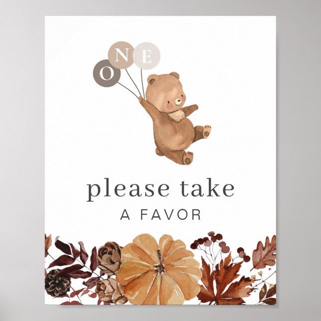 Nalle Pumpkin - 1:a födelsedagen - Favorittecken Poster (Framsidan)