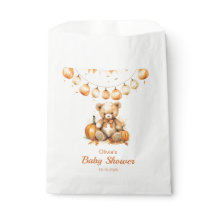 Nalle Pumpkin Barly Wait neutralt Baby Shower