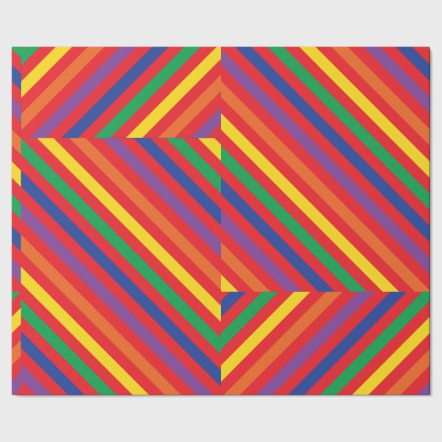 Nalle Rainbow Cute 1:a födelsedagen Party Presentpapper (Seam)