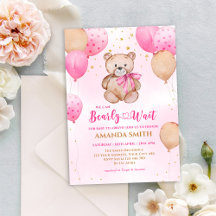 Nalle Rosa Blegon Barly Wait Baby Shower