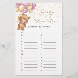 Nalle Rosa Bubons Baby Namn Tävling