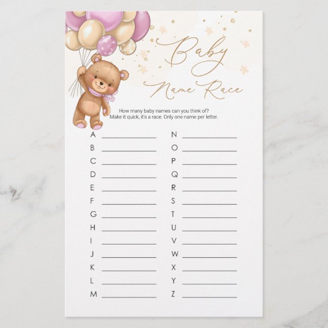 Nalle Rosa Bubons Baby Namn Tävling (Framsida)