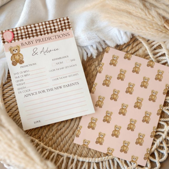 Nalle  Rosa Förutsägelsespel för babyskor (Skapare uppladdad)