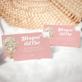 Nalle Rosa Girl Baby Shower Raffle Tilläggskort