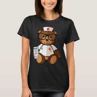 Nalle Sjuksköterska T-Shirt för Alla hjärtans dag