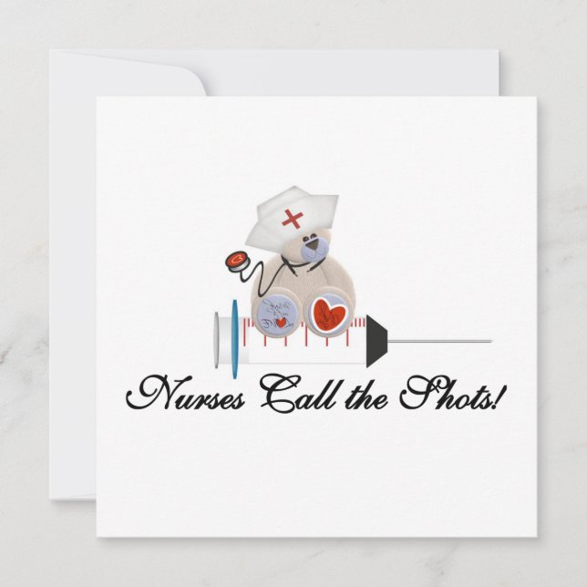 Nalle Sjuksköterskor kallar på T-shirts och Gift (Framsida)