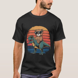 Nalle som kör en Dinosaur-vintage T Shirt