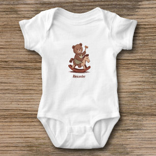 Nalle som rider en Rocking Horse T Shirt