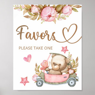 Nalle som vi kan vänta på baby-favoritsignering poster