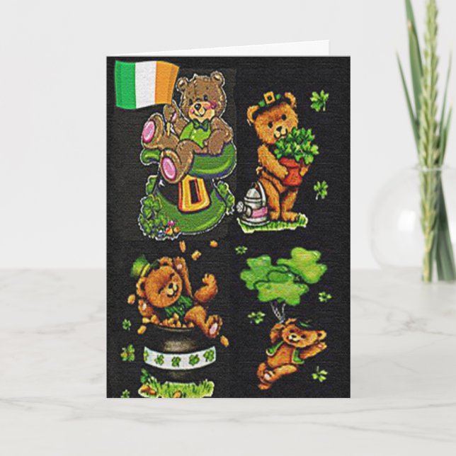Nalle St. Patrick's Day Collection Kort (Framsida)