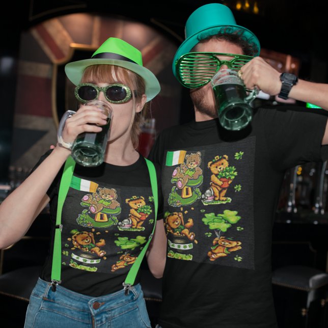 Nalle St. Patrick's Day Collection Tröja (Teddy Bear St. Patrick's Day Collection T-Shirt)
