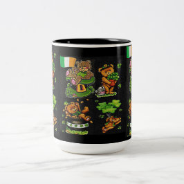 Nalle St. Patrick's Day Collection Två-Tonad Mugg