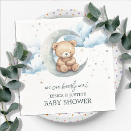 Nalle Stars och Måne Baby Shower Pappersservett