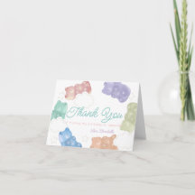 Nalle Sweet Pastel Gummi Björn Födelsedag