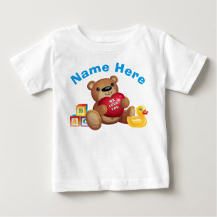 Nalle T Shirts Personlig, Spädbarn till Vuxnor