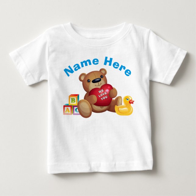 Nalle T Shirts Personlig, Spädbarn till Vuxnor (Framsida)