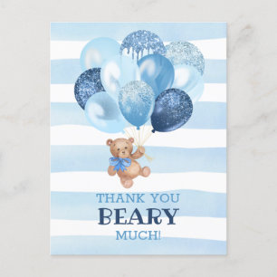 Nalle Tack Beary Mycket Vykort