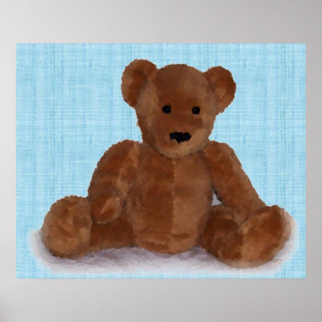 Nalle (teal) poster (Framsidan)