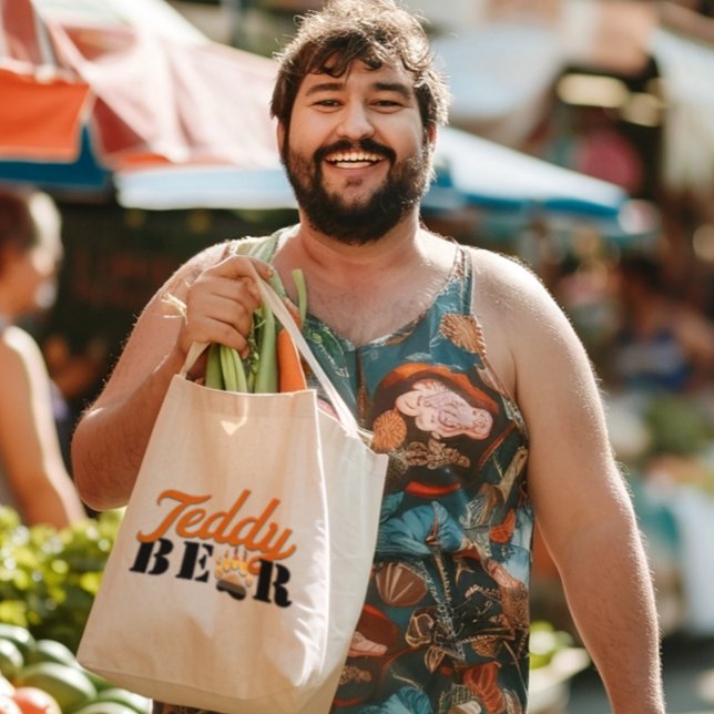 Nalle Tote - ljus Tygkasse (Skapare uppladdad)