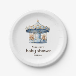 Nalle Twin Boy Shower Papper Platt