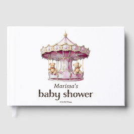 Nalle Twin Girl Baby Shower Gästböcker