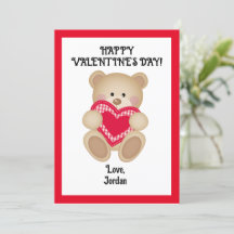 Nalle Valentine Card - Personlig Cute Gift