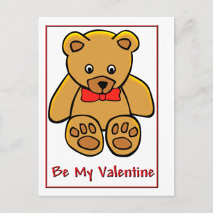Nalle Valentine Helg Vykort