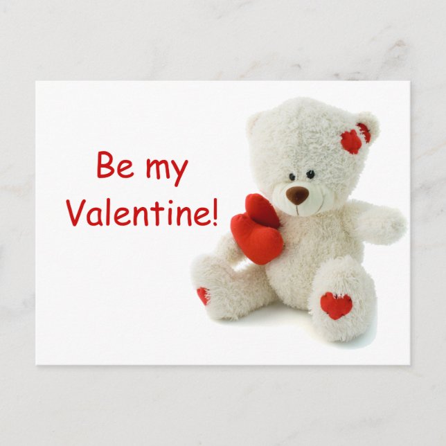 Nalle Valentine Helg Vykort (Framsida)