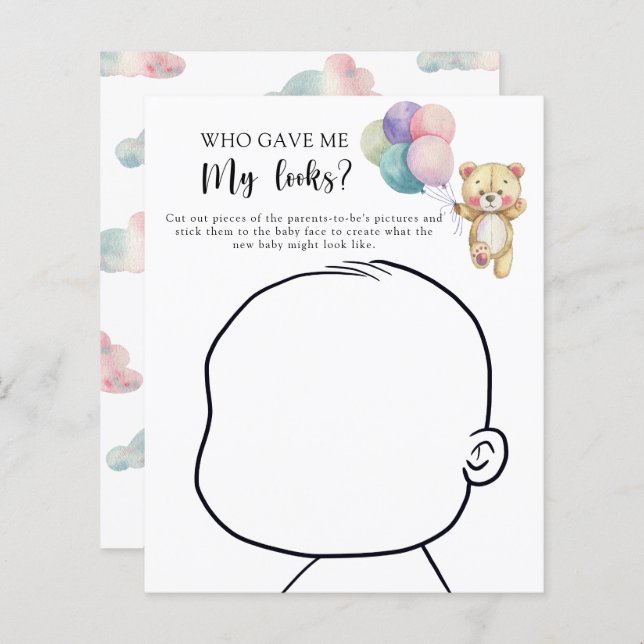 Nalle - Vem gav mig mitt utseende spel (Fram/baksida)