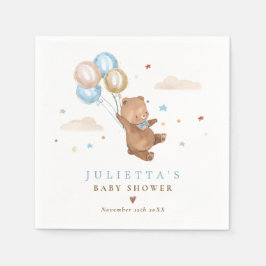 Nalle vi kan avboka vänta på babyduschdekan pappersservett