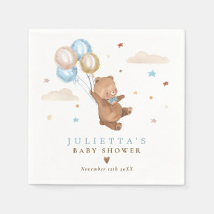 Nalle vi kan avboka vänta på babyduschdekan pappersservett
