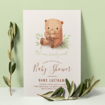Nalle Vi kan bota Neutralten Baby Shower