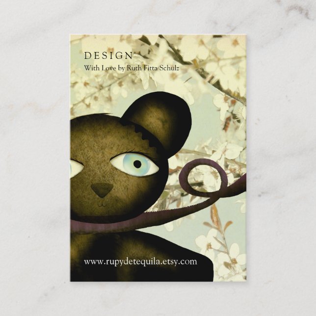 Nalle Vintage Babykläder, Affärskort Visitkort (Framsida)