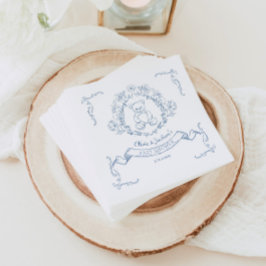 Nalle Vintage Chinoiserie Toile Baby duscha Pappersservett